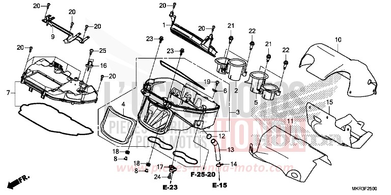 FILTRE A AIR von CBR1000RR SP SP1 SP2 MAT PEARL MORION BLACK (NHC33) von 2020